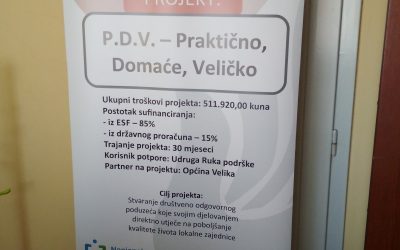 Izvještaj o napretku projekta „P.D.V. – Praktično, Domaće, Veličko“